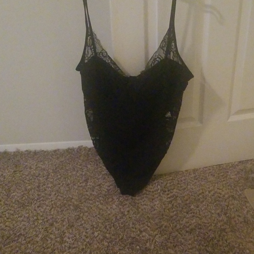 Boohoo Lace Detail Bodysuit